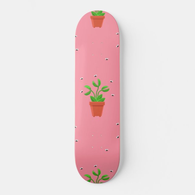 Skateboard trampa de mosca de veno rosa (Anverso)