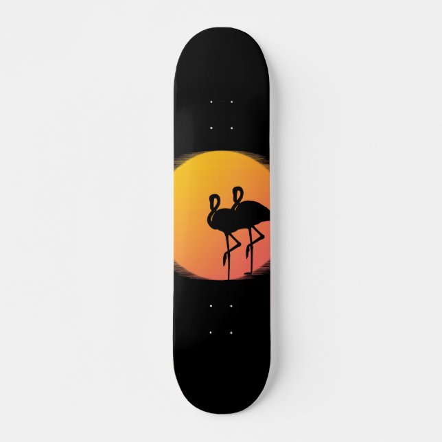 Skateboard Tranquilidad del Sunset Flamingo (Anverso )