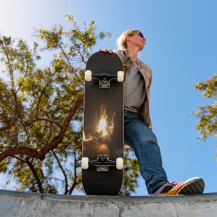 Skateboard Transporte espacial Tierra Nocturna Nocturna Canva