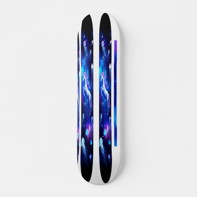 Skateboard Trayecto marino cósmico (Anverso )