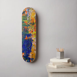 Skateboard Trazos de color abstracto de la paleta del artista
