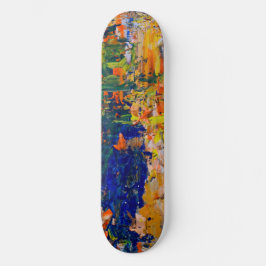 Skateboard Trazos de color abstracto de la paleta del artista
