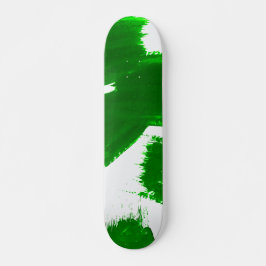 Skateboard trazos de pincel verde