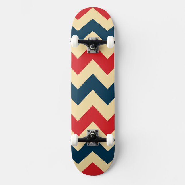 Skateboard Trendy Chevron Zigzag Pattern (Anverso)