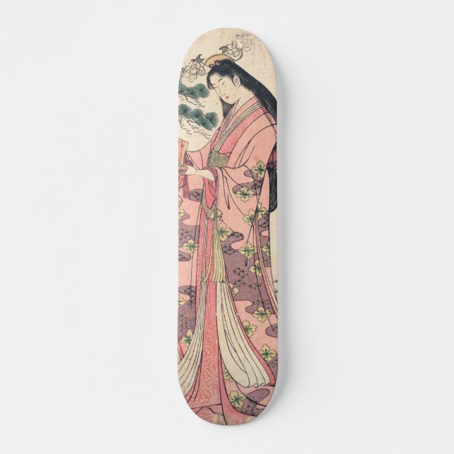 Skateboard Tres famosas poetisas japonesas en bloques de made (Anverso )