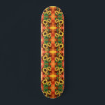 Skateboard Tres patines de pintura de girasoles<br><div class="desc">Hermosos Tres Sunflower</div>