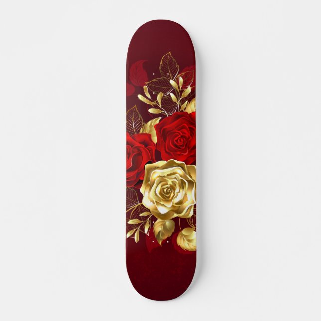 Skateboard Tres Rosas Joyas (Anverso )