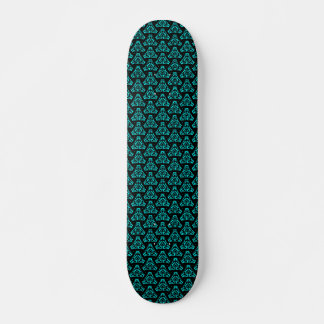 Skateboard Triángulo de estrella v1 - Negro y cian