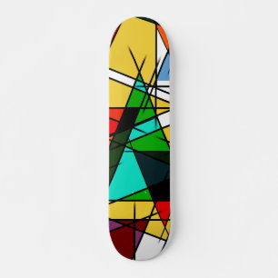 Skateboard Triángulo moderno geométrico colorido 