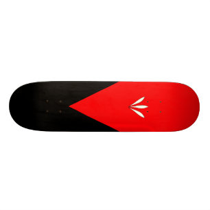 Skateboard Triángulo negro y rojo elegante