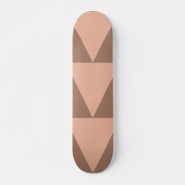 Skateboard Triángulos geométricos grandes Mocha Mousse Dusty 