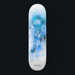 Skateboard *~* Tribal Boho Shamanic Sacred Dream Catcher<br><div class="desc">* Western BOHO American Watercolor Abstract Dream Catcher Journey con encantadoras plumas como símbolo chamánico para un diseño nativo americano de Healer espiritual Healer o BOHEMIAM. * . *** Los colores son principalmente TURQUESA y AQUA en blanco. Este espíritu basado en el esotérico popular boho creativo abstracto dreamcatcher moderno y...</div>