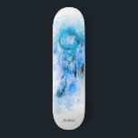 Skateboard *~* Tribal Boho Shamanic Sacred Dream Catcher<br><div class="desc">* Western BOHO American Watercolor Abstract Dream Catcher Journey con encantadoras plumas como símbolo chamánico para un diseño nativo americano de Healer espiritual Healer o BOHEMIAM. * . *** Los colores son principalmente TURQUESA y AQUA en blanco. Este espíritu basado en el esotérico popular boho creativo abstracto dreamcatcher moderno y...</div>