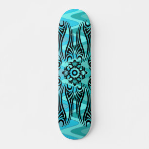 Skateboard Tribal del tatuaje negro 1   océano sinusal