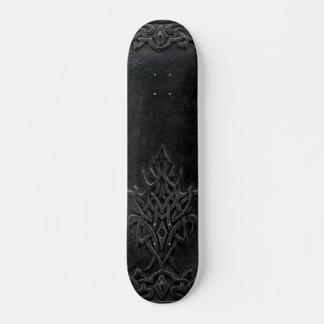 Skateboard Tribal negra caída (Anverso )