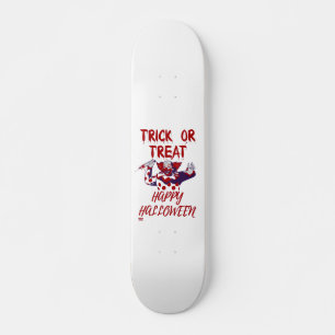 Skateboard "TRICK OR TREAT SCARY CLOWN" halloween funny 
