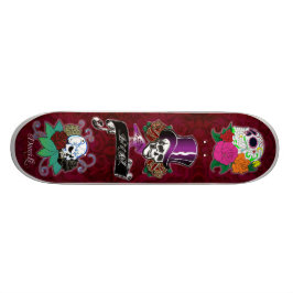 Skateboard Trío fresco del cráneo