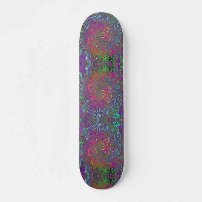 Skateboard Trippy Pink Hot Pink Resumen Remo Liquido Swirl Re (Anverso )