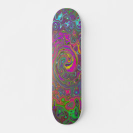 Skateboard Trippy Pink Hot Pink Resumen Remo Liquido Swirl Re