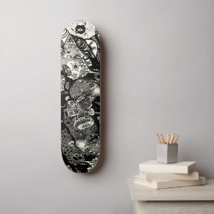 Skateboard Trippy Sepia Black