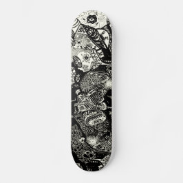 Skateboard Trippy Sepia Black