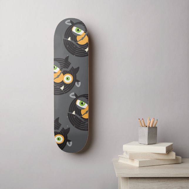 Skateboard troll de disco roto (Arte de la pared)