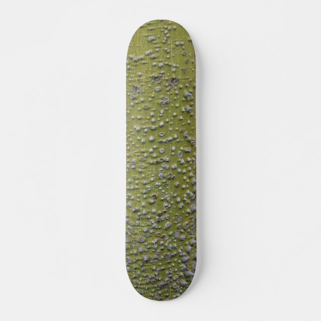 Skateboard tronco de árbol con espinas verdes (Anverso )