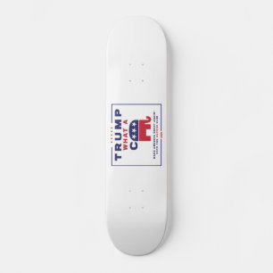 Skateboard Trump. Poster de campaña contra Trump