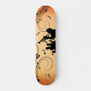 Skateboard Trumpet Section Jazz Music Naranja Rust