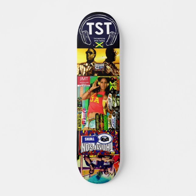 Skateboard TST TST THOMPSON SPIN TWINS, 773" Deck (Anverso )