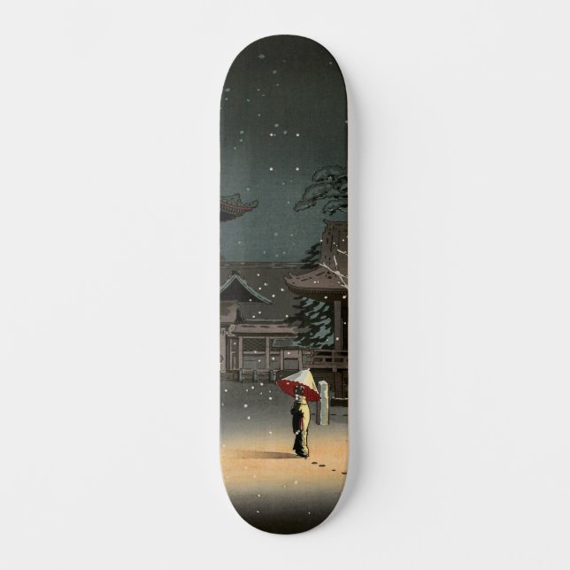 Skateboard Tsuchiya Koitsu - Nieve en el santuario de Nezu (Anverso)