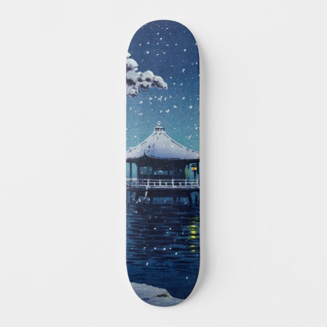 Skateboard Tsuchiya Koitsu - Nieve sobre el Ukimido en Katada (Anverso)