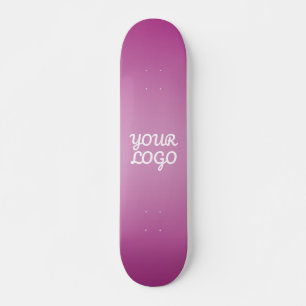 Skateboard Tu Logo & Moderno Simple Ombre   Púrpura