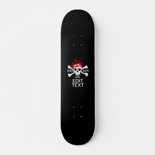 Skateboard Tu texto mantiene la calma en los huesos de cruz r