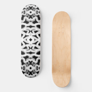 Skateboard Tubular blanco en negro