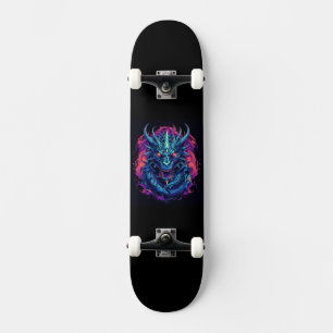 Skateboard Turquesa Dragón