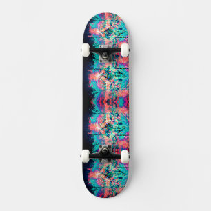 Skateboard Turquoise Neon Melt