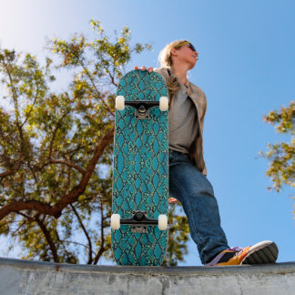 Skateboard Turquoise Snakeskin