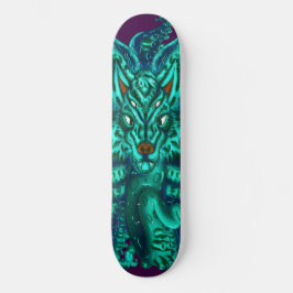 Skateboard Turquoise Wolf Tulu