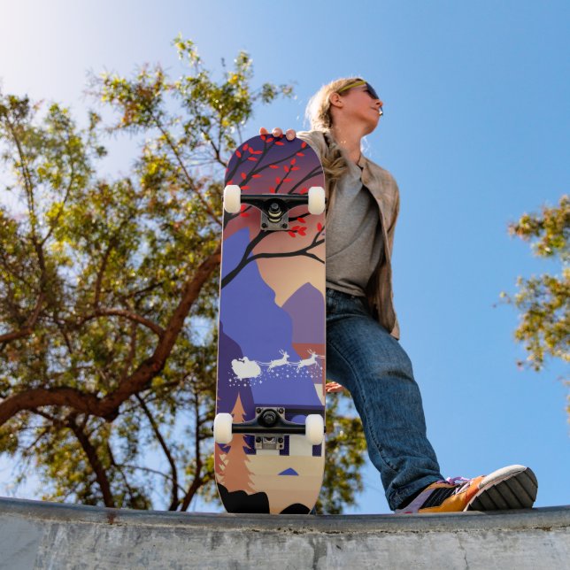 Skateboard Twilight Forest Christmas Santa Sleigh (Exterior 1)