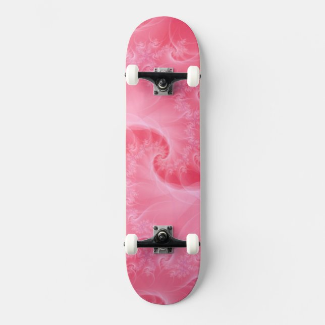 Skateboard Twist rosa y blanco (Anverso)