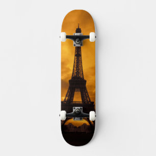 Skateboard UE, Francia, París.  Torre Eiffel.