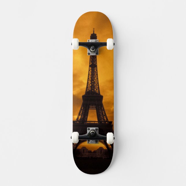 Skateboard UE, Francia, París.  Torre Eiffel. (Anverso)