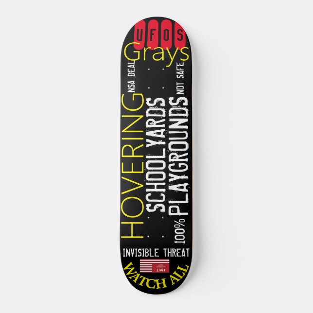 Skateboard UFO HOVERING GRAYS (Anverso)