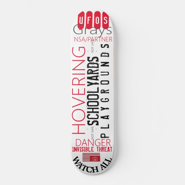 Skateboard UFOS HOVERING 8 Placa de patinaje de 1/4" (Anverso)