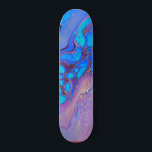 Skateboard Ultra Violet Bright Abstract marble Art<br><div class="desc">This design may be personalized by choosing the customize option to add text or make other changes. If this product has the option to transfer the design to another item, please make sure to adjust the design to fit if needed. Contact me at colorflowcreations@gmail.com if you wish to have this...</div>