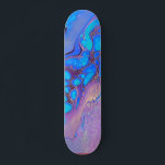 Skateboard Ultra Violet Bright Abstract marble Art<br><div class="desc">This design may be personalized by choosing the customize option to add text or make other changes. If this product has the option to transfer the design to another item, please make sure to adjust the design to fit if needed. Contact me at colorflowcreations@gmail.com if you wish to have this...</div>