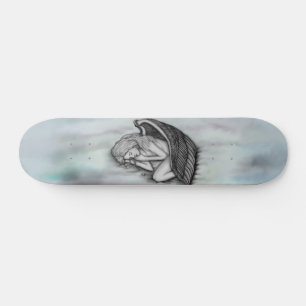 Skateboard Un ángel durmiente en las nubes del cielo