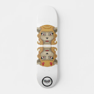 Skateboard Un ángel malvado sagrado ilustracion de animales