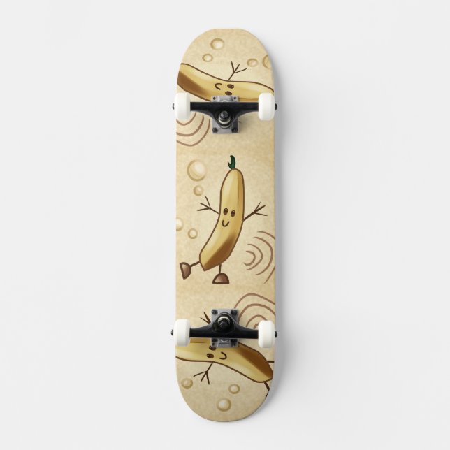 Skateboard Un banano alegre (Anverso)